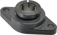 Browning - 1" ID, 4-7/8" OAL x 2-3/4" OAH 2-Bolt Flange - 1,651 Lb Static Cap, 2,801 Lb Dyn Cap, 3-57/64" Btw Mnt Hole Ctrs, Cast Iron - Apex Tool & Supply