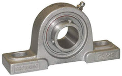 Browning - 1-1/2" ID, 7-15/64" OAL x 3-15/16" OAH Pillow Block - 4,467 Lb Static Cap, 7,340 Lb Dyn Cap, 5-25/64" Btw Mnt Hole Ctrs, 1-15/16" Base-to-Ctr Ht, Stainless Steel - Apex Tool & Supply