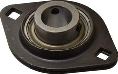 Browning - 3/4" ID, 3-9/16" OAL x 2-5/8" OAH 2-Bolt Flange - 1,444 Lb Static Cap, 2,611 Lb Dyn Cap, 2-13/16" Btw Mnt Hole Ctrs, 1-5/16" Base-to-Ctr Ht, Stamped Steel - Apex Tool & Supply