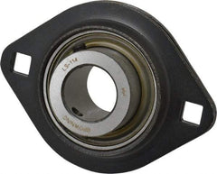 Browning - 7/8" ID, 3-3/4" OAL x 2-13/16" OAH 2-Bolt Flange - 1,651 Lb Static Cap, 2,801 Lb Dyn Cap, 3" Btw Mnt Hole Ctrs, 1-13/32" Base-to-Ctr Ht, Stamped Steel - Apex Tool & Supply