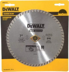 DeWALT - 7" Diam, 5/8" Arbor Hole Diam, Wet & Dry Cut Saw Blade - Diamond-Tipped, Standard Round Arbor - Apex Tool & Supply