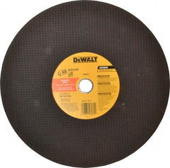 DeWALT - 14" Aluminum Oxide/Silicon Carbide Blend Cutoff Wheel - 1/8" Thick, 1" Arbor, 5,500 Max RPM, Use with Circular Saws - Apex Tool & Supply