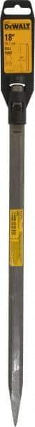 DeWALT - 18" OAL, 3/4" Shank Diam, Point Chisel - Hex Drive, Hex Shank, Steel - Apex Tool & Supply