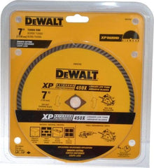 DeWALT - 7" Diam, 5/8" Arbor Hole Diam, Wet & Dry Cut Saw Blade - Diamond-Tipped, Standard Round Arbor - Apex Tool & Supply