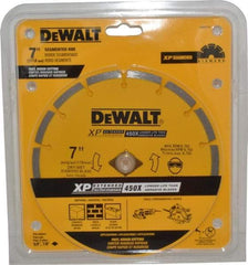 DeWALT - 7" Diam, 5/8" Arbor Hole Diam, Wet & Dry Cut Saw Blade - Diamond-Tipped, Standard Round Arbor - Apex Tool & Supply