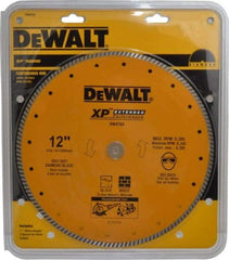 DeWALT - 12" Diam, 1" Arbor Hole Diam, Wet & Dry Cut Saw Blade - Diamond-Tipped, Standard Round Arbor - Apex Tool & Supply