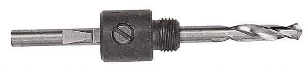 DeWALT - 1-1/4 to 6" Tool Diam Compatibility, Straight Shank, Steel Integral Pilot Drill, Hole Cutting Tool Arbor - 1/2" Min Chuck, Round Shank Cross Section, Quick-Change Attachment, For 1-1/4 to 6" Hole Saws - Apex Tool & Supply