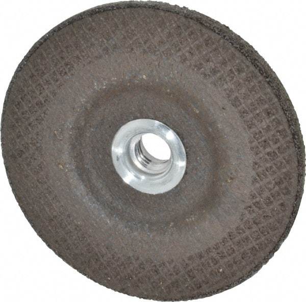 DeWALT - 24 Grit, 4-1/2" Wheel Diam, 1/4" Wheel Thickness, Type 27 Depressed Center Wheel - Aluminum Oxide, R Hardness, 13,300 Max RPM, Compatible with Angle Grinder - Apex Tool & Supply