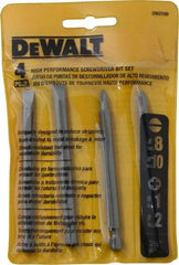 DeWALT - 4 Piece, Bit Set - Phillips, Slotted Point - Apex Tool & Supply