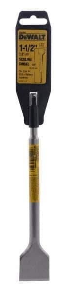 DeWALT - 1-1/2" Head Width, 10" OAL, 3/4" Shank Diam, Scaling Chisel - SDS Plus Drive, SDS Plus Shank, Steel - Apex Tool & Supply
