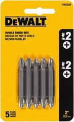 DeWALT - #2, Reversible Phillips Screwdriver Pack Standard Bit - 1/4" Drive, 2" OAL - Apex Tool & Supply