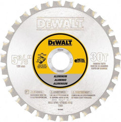 DeWALT - 5-3/8" Diam, 30 Tooth Wet & Dry Cut Saw Blade - Steel, Standard Round Arbor - Apex Tool & Supply