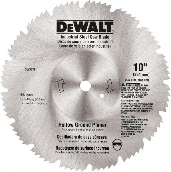 DeWALT - 10" Diam, 80 Tooth Wet & Dry Cut Saw Blade - Steel, Standard Round Arbor - Apex Tool & Supply