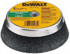 DeWALT - 6" Diam x 2" Thick, R Hardness, 16 Grit Surface Grinding Wheel - Aluminum Oxide/Silicon Carbide Blend, Type 11, Very Coarse Grade, 6,000 Max RPM - Apex Tool & Supply