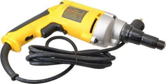DeWALT - Pistol Grip Handle, 2,000 RPM, 164 In/Lb Torque, Electric Screwdriver - 1/4" Bit Holder, 110 Volts, 6.5 Amps - Apex Tool & Supply