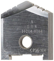 Allied Machine and Engineering - 3-1/32" Diam x 1/2" Thick, Seat Code F, 130° Included Angle Spade Drill Insert - Uncoated Powdered Metal, Powdered Metal, Series F - Apex Tool & Supply