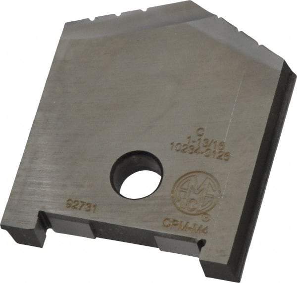 Allied Machine and Engineering - 1-13/16" Diam x 5/16" Thick, Seat Code C, 130° Included Angle Spade Drill Insert - Uncoated Powdered Metal, Powdered Metal, Series C - Apex Tool & Supply