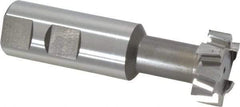 Interstate - 1-1/4" Cut Diam, 31/64" Cut Width, 21/32" Neck Diam, 1" Shank Diam, 3-15/16" OAL, M42 Cobalt T-Slot Cutter - Uncoated, 5/8" Bolt, Straight Teeth, 10 Teeth - Apex Tool & Supply