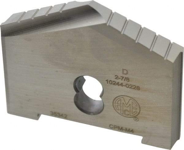Allied Machine and Engineering - 2-7/8" Diam x 3/8" Thick, Seat Code D, 130° Included Angle Spade Drill Insert - Uncoated Powdered Metal, Powdered Metal, Series D - Apex Tool & Supply