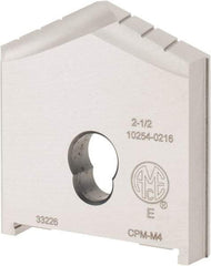 Allied Machine and Engineering - 2-1/2" Diam x 7/16" Thick, Seat Code E, 130° Included Angle Spade Drill Insert - Uncoated Powdered Metal, Powdered Metal, Series E - Apex Tool & Supply