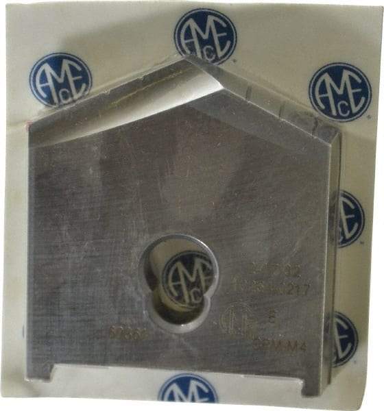 Allied Machine and Engineering - 2-17/32" Diam x 7/16" Thick, Seat Code E, 130° Included Angle Spade Drill Insert - Uncoated Powdered Metal, Powdered Metal, Series E - Apex Tool & Supply