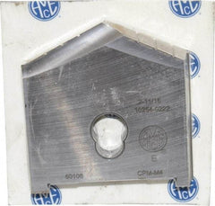 Allied Machine and Engineering - 2-11/16" Diam x 7/16" Thick, Seat Code E, 130° Included Angle Spade Drill Insert - Uncoated Powdered Metal, Powdered Metal, Series E - Apex Tool & Supply