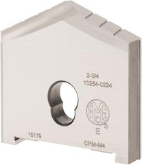 Allied Machine and Engineering - 2-3/4" Diam x 7/16" Thick, Seat Code E, 130° Included Angle Spade Drill Insert - Uncoated Powdered Metal, Powdered Metal, Series E - Apex Tool & Supply