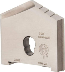 Allied Machine and Engineering - 2-7/8" Diam x 7/16" Thick, Seat Code E, 130° Included Angle Spade Drill Insert - Uncoated Powdered Metal, Powdered Metal, Series E - Apex Tool & Supply