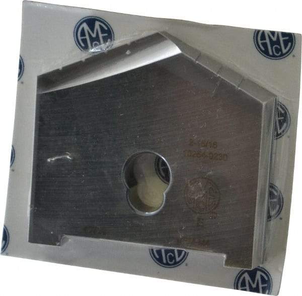 Allied Machine and Engineering - 2-15/16" Diam x 7/16" Thick, Seat Code E, 130° Included Angle Spade Drill Insert - Uncoated Powdered Metal, Powdered Metal, Series E - Apex Tool & Supply
