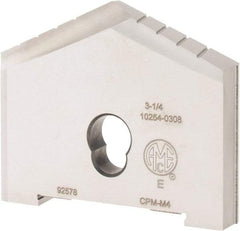 Allied Machine and Engineering - 3-1/4" Diam x 7/16" Thick, Seat Code E, 130° Included Angle Spade Drill Insert - Uncoated Powdered Metal, Powdered Metal, Series E - Apex Tool & Supply