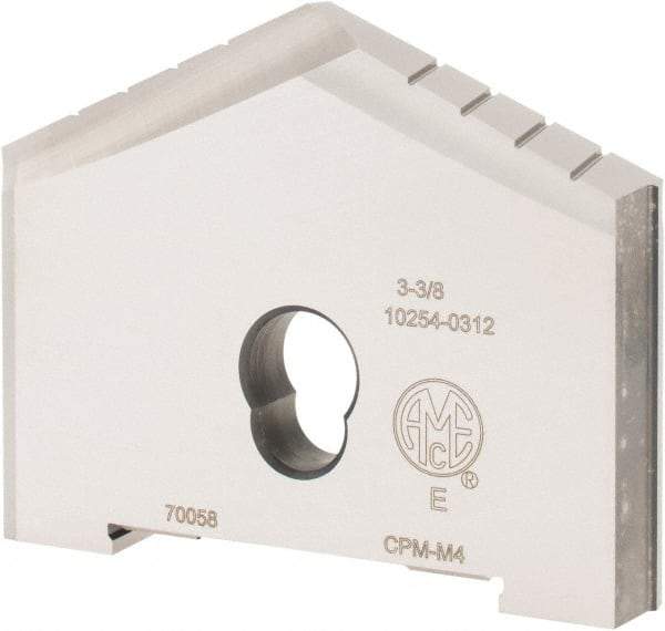 Allied Machine and Engineering - 3-3/8" Diam x 7/16" Thick, Seat Code E, 130° Included Angle Spade Drill Insert - Uncoated Powdered Metal, Powdered Metal, Series E - Apex Tool & Supply