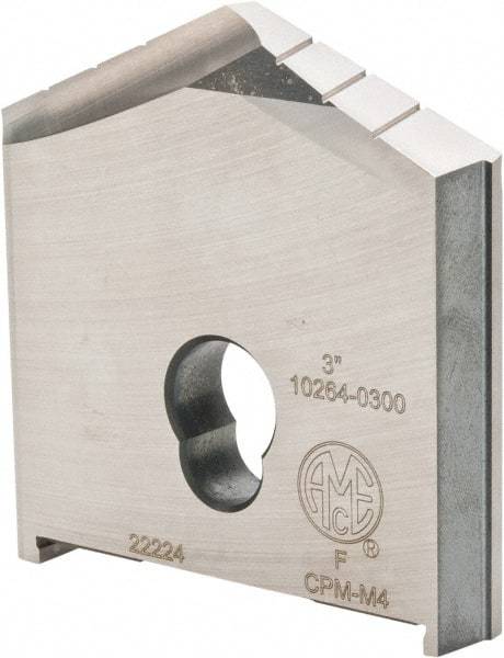 Allied Machine and Engineering - 3" Diam x 5/8" Thick, Seat Code F, 130° Included Angle Spade Drill Insert - Uncoated Powdered Metal, Powdered Metal, Series F - Apex Tool & Supply