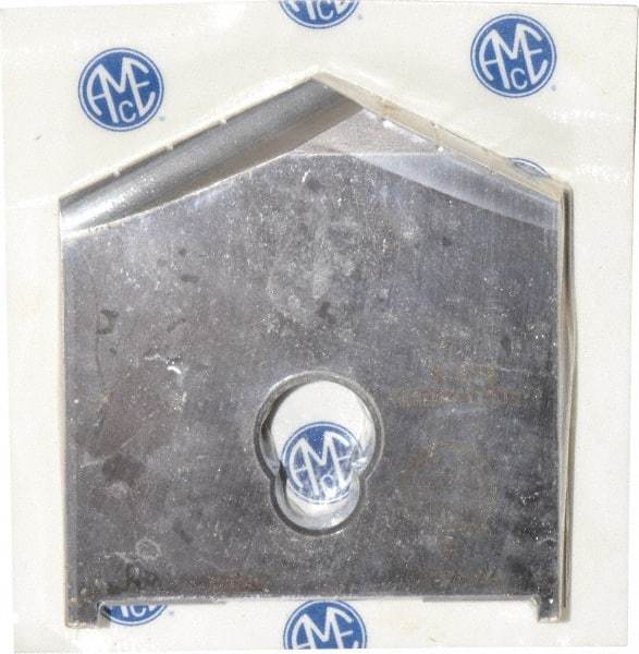 Allied Machine and Engineering - 3-1/16" Diam x 3/8" Thick, Seat Code F, 130° Included Angle Spade Drill Insert - Uncoated Powdered Metal, Powdered Metal, Series F - Apex Tool & Supply