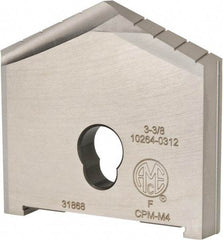 Allied Machine and Engineering - 3-3/8" Diam x 1/2" Thick, Seat Code F, 130° Included Angle Spade Drill Insert - Uncoated Powdered Metal, Powdered Metal, Series F - Apex Tool & Supply