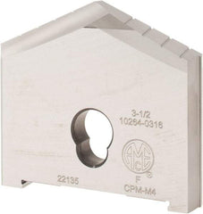 Allied Machine and Engineering - 3-1/2" Diam x 1/2" Thick, Seat Code F, 130° Included Angle Spade Drill Insert - Uncoated Powdered Metal, Powdered Metal, Series F - Apex Tool & Supply