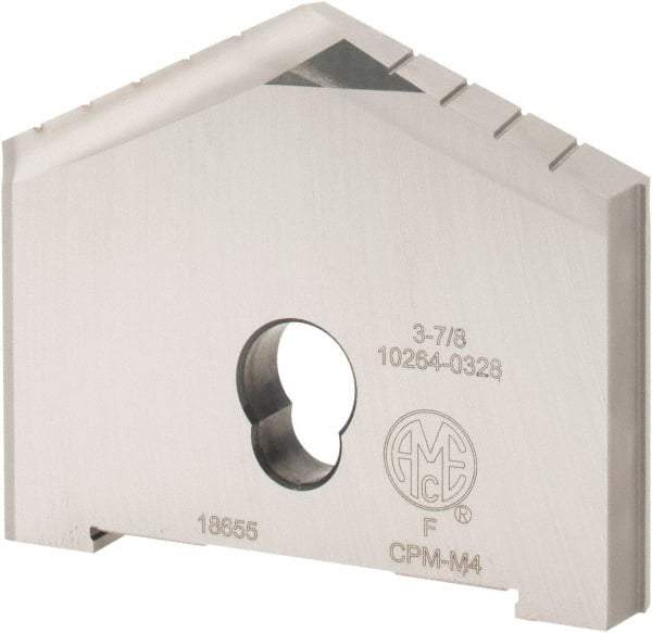 Allied Machine and Engineering - 3-7/8" Diam x 1/2" Thick, Seat Code F, 130° Included Angle Spade Drill Insert - Uncoated Powdered Metal, Powdered Metal, Series F - Apex Tool & Supply