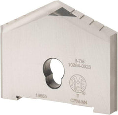 Allied Machine and Engineering - 3-7/8" Diam x 1/2" Thick, Seat Code F, 130° Included Angle Spade Drill Insert - Uncoated Powdered Metal, Powdered Metal, Series F - Apex Tool & Supply