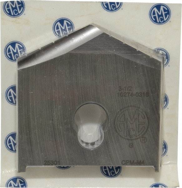 Allied Machine and Engineering - 3-1/2" Diam x 3/8" Thick, Seat Code G, 130° Included Angle Spade Drill Insert - Uncoated Powdered Metal, Powdered Metal, Series G - Apex Tool & Supply