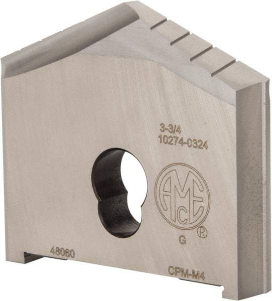 Allied Machine and Engineering - 3-3/4" Diam x 3/8" Thick, Seat Code G, 130° Included Angle Spade Drill Insert - Uncoated Powdered Metal, Powdered Metal, Series G - Apex Tool & Supply