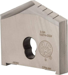 Allied Machine and Engineering - 3-3/4" Diam x 3/8" Thick, Seat Code G, 130° Included Angle Spade Drill Insert - Uncoated Powdered Metal, Powdered Metal, Series G - Apex Tool & Supply
