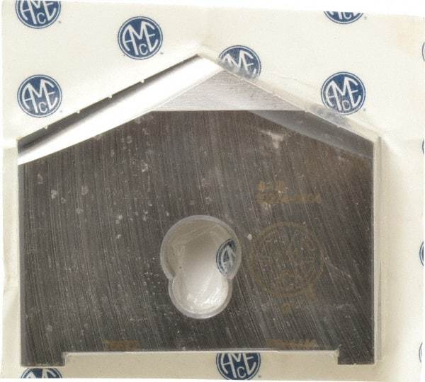 Allied Machine and Engineering - 4-1/8" Diam x 7/16" Thick, Seat Code G, 130° Included Angle Spade Drill Insert - Uncoated Powdered Metal, Powdered Metal, Series G - Apex Tool & Supply