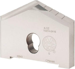 Allied Machine and Engineering - 4-1/2" Diam x 5/8" Thick, Seat Code G, 130° Included Angle Spade Drill Insert - Uncoated Powdered Metal, Powdered Metal, Series G - Apex Tool & Supply