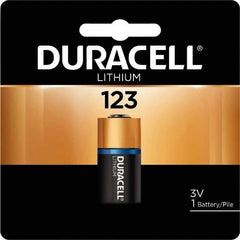 Duracell - Size 123A, Lithium, 6 Pack, Standard Battery - 3 Volts - Apex Tool & Supply