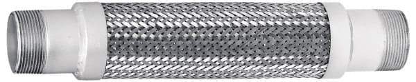 Mason Ind. - 2-1/2" Pipe, Braided Stainless Steel Single Arch Hose Pipe Expansion Joint - 24" Long, 290 Max psi, Male NPT - Apex Tool & Supply