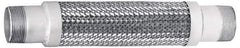Mason Ind. - 2-1/2" Pipe, Braided Stainless Steel Single Arch Hose Pipe Expansion Joint - 24" Long, 290 Max psi, Male NPT - Apex Tool & Supply