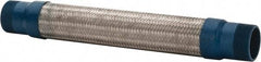 Mason Ind. - 2" Pipe, Braided Stainless Steel Single Arch Hose Pipe Expansion Joint - 18" Long, 360 Max psi, Male NPT - Apex Tool & Supply