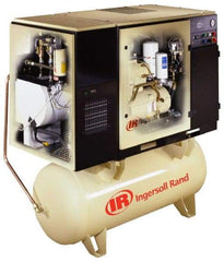Ingersoll-Rand - 10 hp, 80 Gal Stationary Electric Rotary Screw Air Compressor - Three Phase, 150 Max psi, 34 CFM, 230 Volt - Apex Tool & Supply