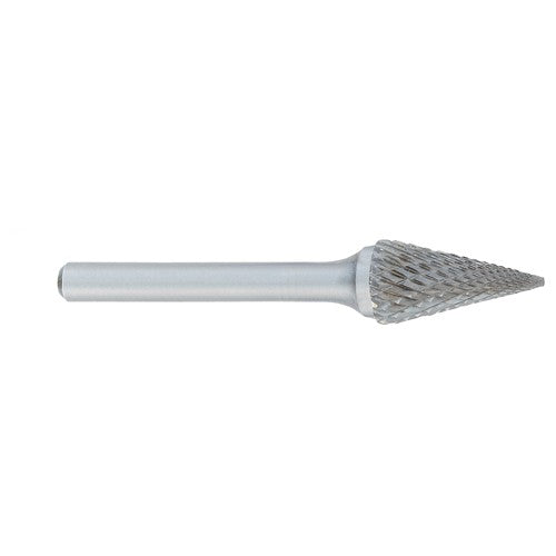 ‎SM-2 -1/4 × 3/4 LOC × 1/4 Shank × 2 OAL Pointed Tree Carbide Medium Tough Cut Burr - Apex Tool & Supply