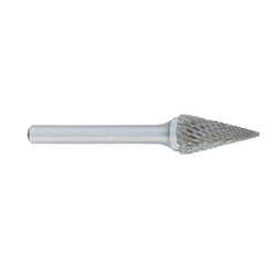 ‎SM-2 -1/4 × 3/4 LOC × 1/4 Shank × 2 OAL Pointed Tree Carbide Medium Tough Cut Burr - Apex Tool & Supply