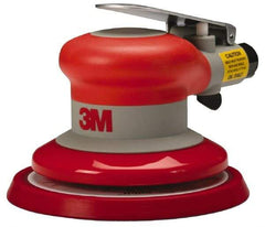 3M - 12,000 OPM, 17 CFM Air Consumption, 90 psi Air Pressure, Palm Air Orbital Sander - Round Pad, 3/8" Inlet - Apex Tool & Supply